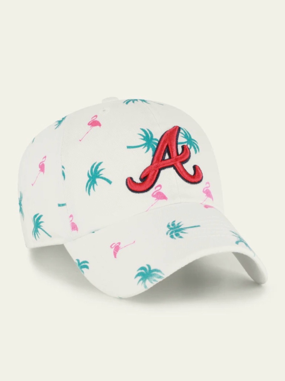 NEW 47 Brand Atlanta Braves Palm Tree Printfetti ’47 Clean Up Hat